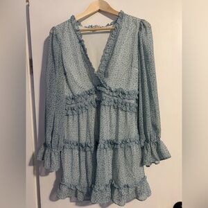 Floral Ruffle Long Sleeve Dress